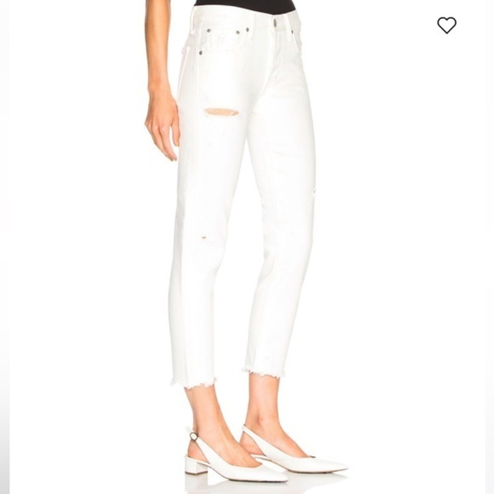 Moussy Vintage MV Kelley tapered white jeans